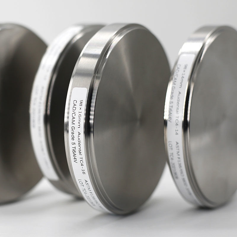 Audental Gr5 CAD CAM Matériau de fraisage dentaire Titane Disque en blanc Ti Titane Blocs Disque