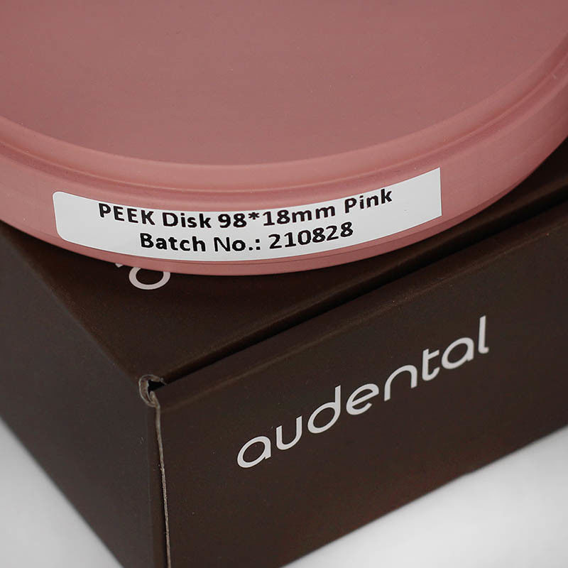 Audental 98*10mm-25mm PMMA à couleur claire Blocs Disque Dentistique Matériau de laboratoire Résine Disque CAD CAM Dentiste PMMA