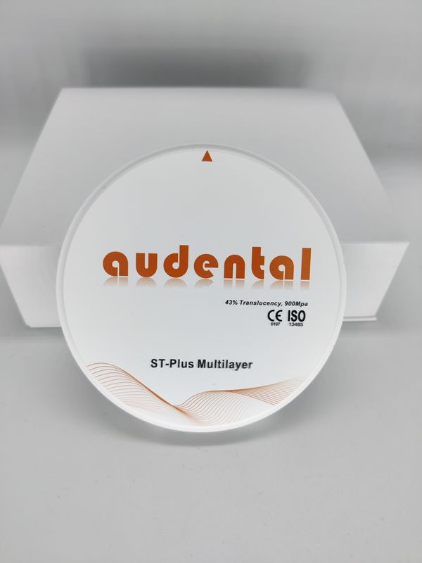 46% Translucide ST-Plus Multicouche Zirconia Disque rond Bloc lisse Vita 16 Nuance pour les restaurations dentaires