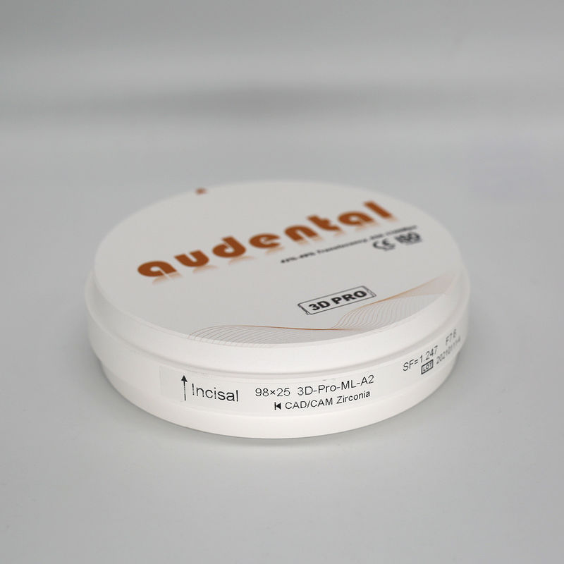 Densité dentaire après frittage 6,0 g/cm3 Radioactivité 0,1 Bq/g
