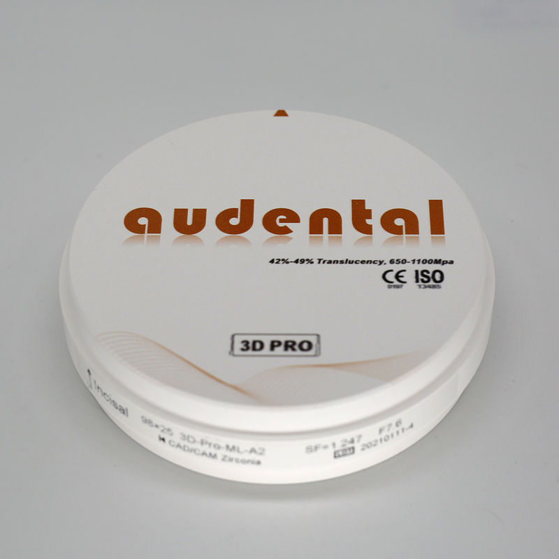 Densité dentaire après frittage 6,0 g/cm3 Radioactivité 0,1 Bq/g