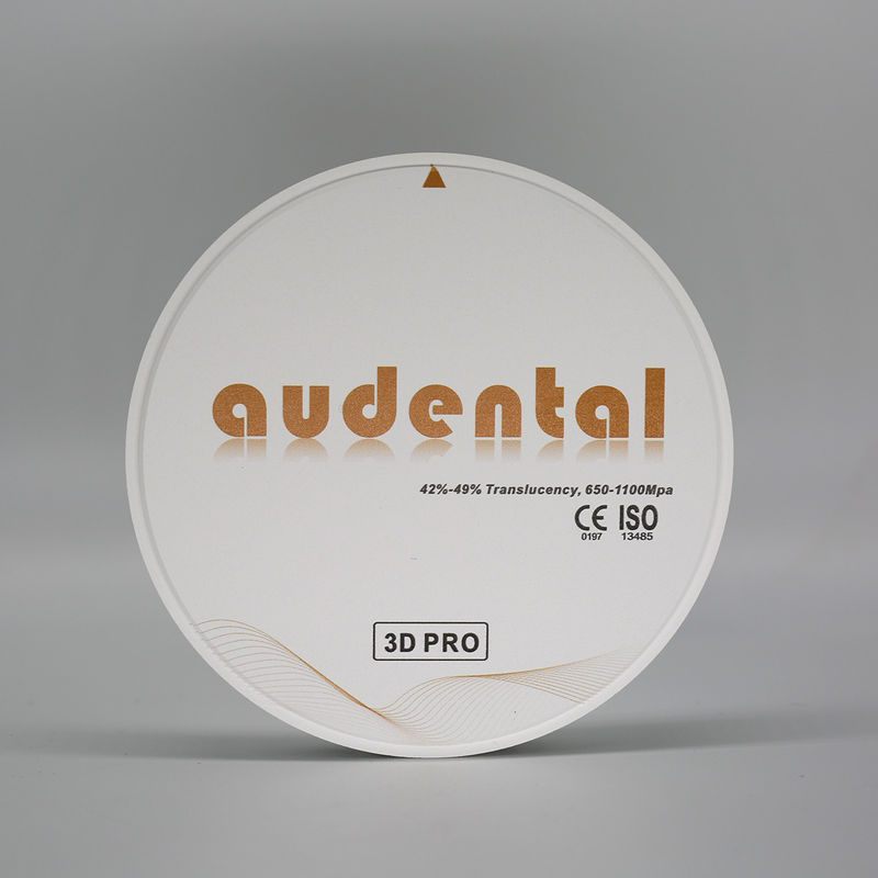 650-1100Mpa bloc de zirconium dentaire Vita16 Bleach4 couleur OEM/ODM disponible