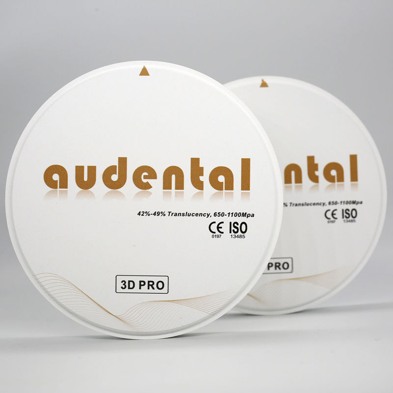 650-1100Mpa bloc de zirconium dentaire Vita16 Bleach4 couleur OEM/ODM disponible