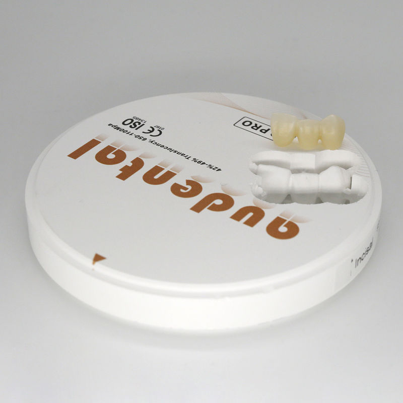 650-1100Mpa bloc de zirconium dentaire Vita16 Bleach4 couleur OEM/ODM disponible