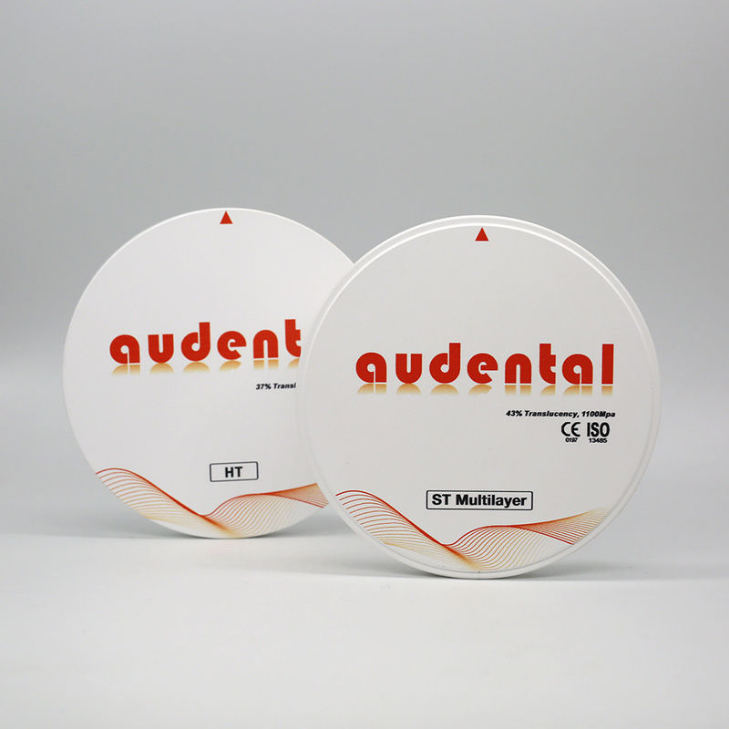 Disque rond en zirconium à plusieurs couches translucide ST résistance à la flexion 1100 Mpa pour les restaurations dentaires