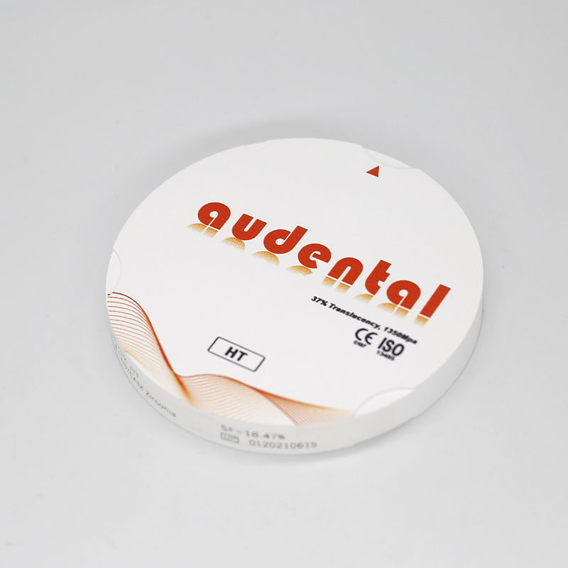 Résistance 1350MPa Translucide HT/DHT Blocs de zirconium blanc OEM/ODM Disponible dans un emballage cartonné