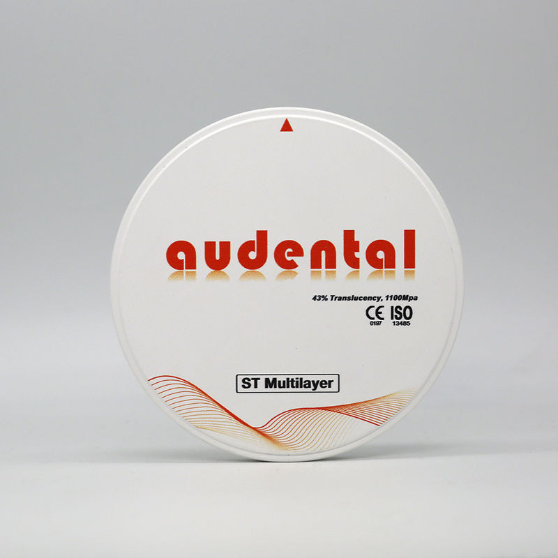 Audental 98 ST Dental Zirconia Bloc 1100MPA 43% couleur translucide A1, A2, A3