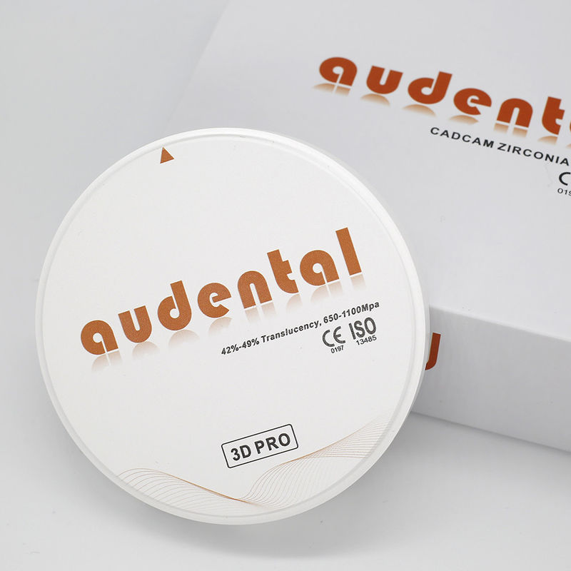 98/95/92mm Éthique Dentistique Zirconia Blocs 20 Couleurs OEM ODM 3D Pro Multicouche 49%R Translucide
