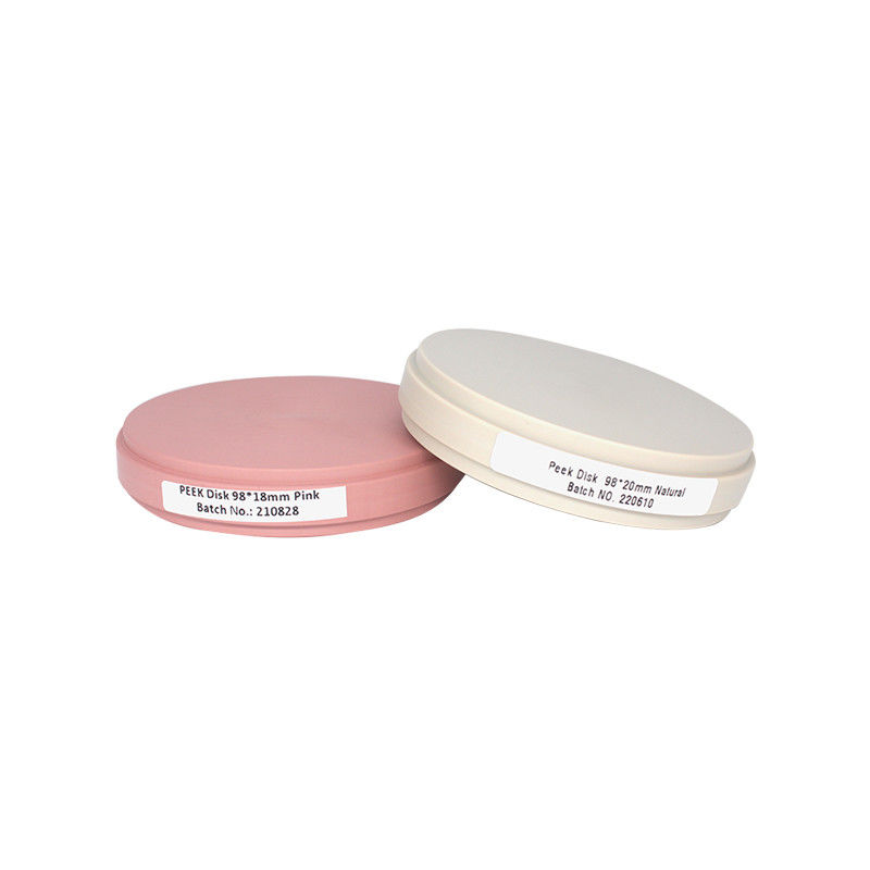 Audental 98*10mm-25mm PMMA à couleur claire Blocs Disque Dentistique Matériau de laboratoire Résine Disque CAD CAM Dentiste PMMA