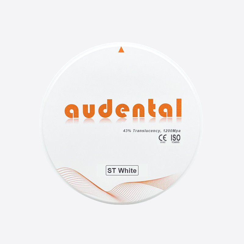 Nuance naturelle Bloc de zirconium 1200Mpa Résistance 43% Translucide Disponible en 16 couleurs
