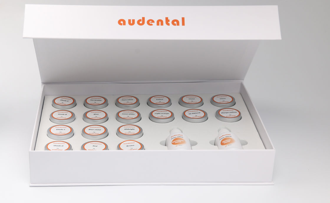 Un ensemble de pâte de glaçage pour équipement de laboratoire dentaire pour obtenir un effet idéal en une seule teinture
