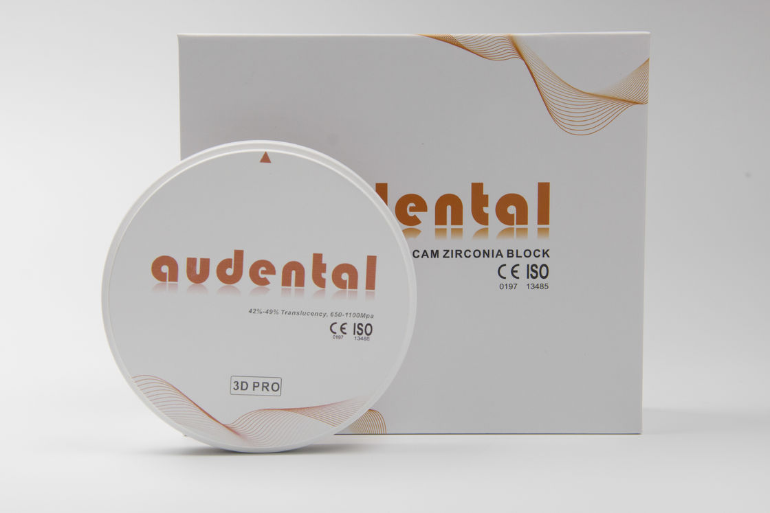 Bloc de zirconium dentaire esthétique exceptionnel pour le système CAD CAM et les dents naturelles