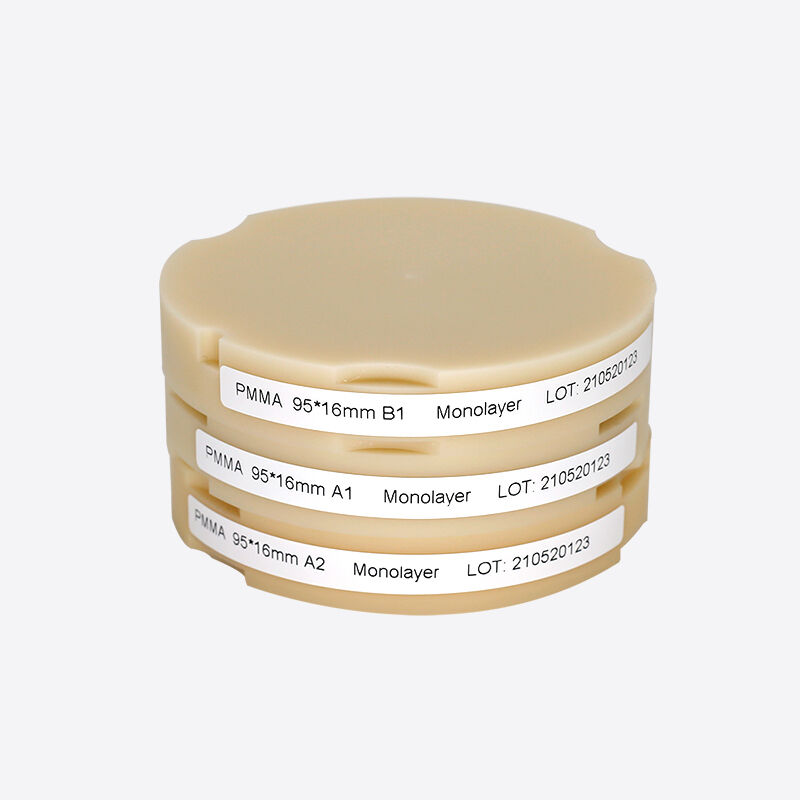 Bloc PMMA dentaire rose-A2, durable et résistant à l'eau, pour des restaurations solides et robustes