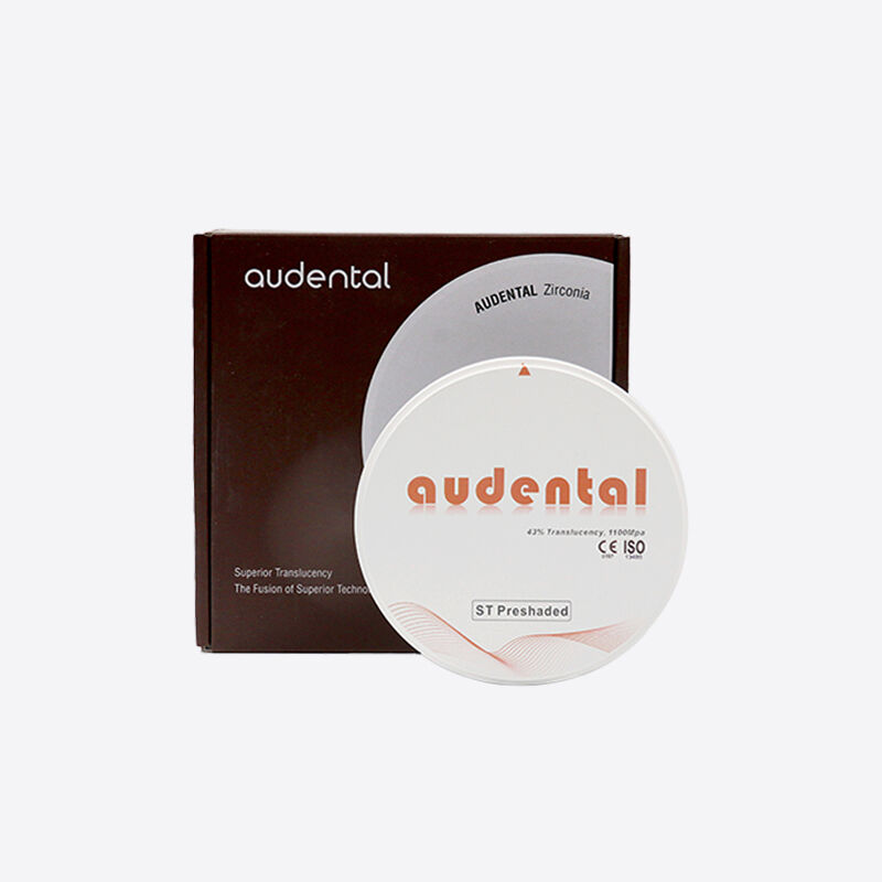 Bloc de zircone pré-teinté offrant un matériau biocompatible et un excellent comportement optique pour les restaurations dentaires naturelles