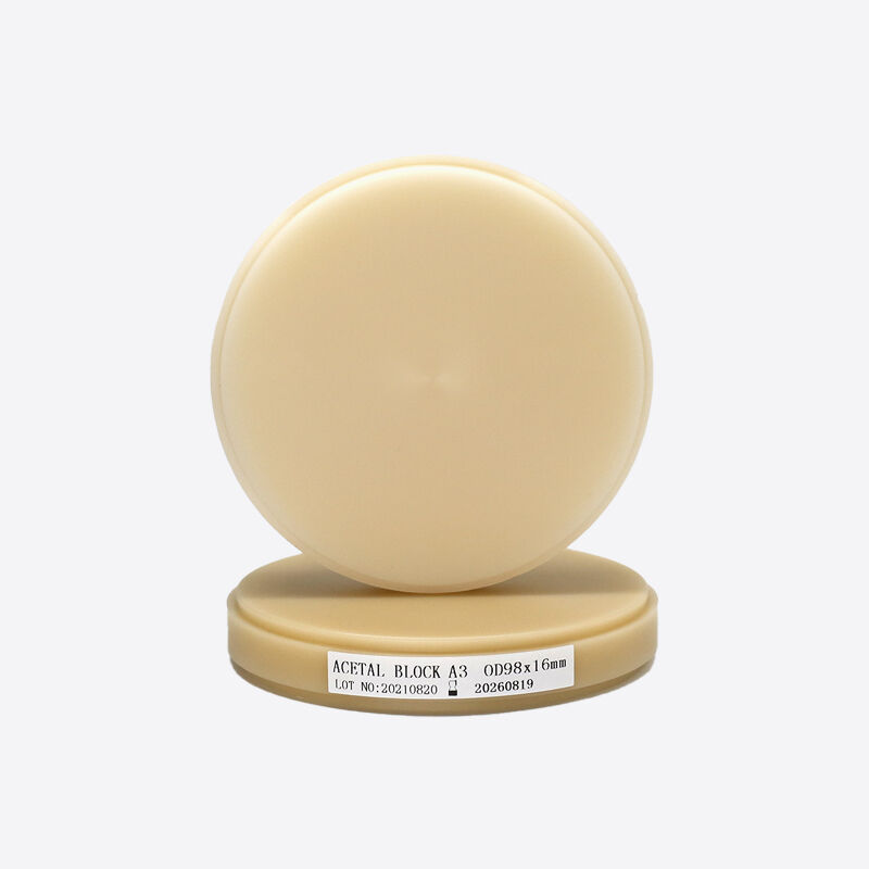 Matériau de fraisage de laboratoire dentaire Bloc de PMMA rose-A2 pour les prothèses dentaires complètes 98 mm/95 mm Taille et forme