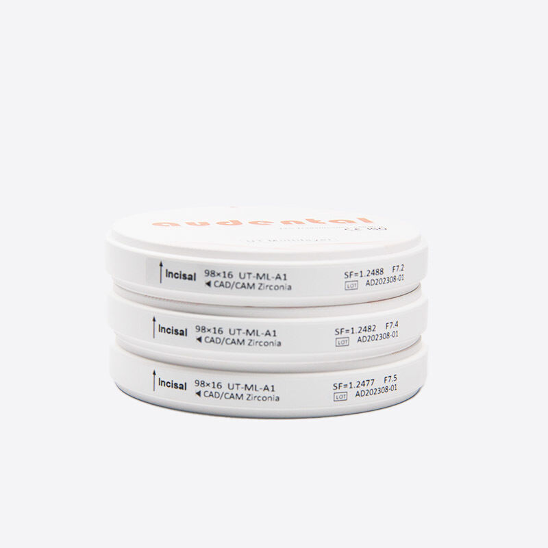 Bloc de zirconium multicouche offrant une résistance équilibrée et une haute translucide pour les applications dentaires antérieures et postérieures