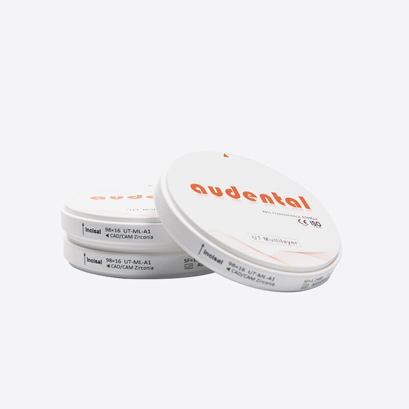 Bloc de zirconium multicouche offrant une résistance équilibrée et une haute translucide pour les applications dentaires antérieures et postérieures