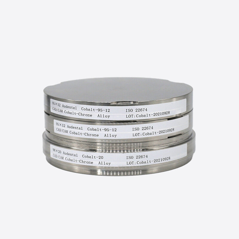 Bloc de chrome-cobalt alliage de cobalt-chrome adapté aux couronnes dentaires, ponts, barres implantoportées et ébauches de fraisage