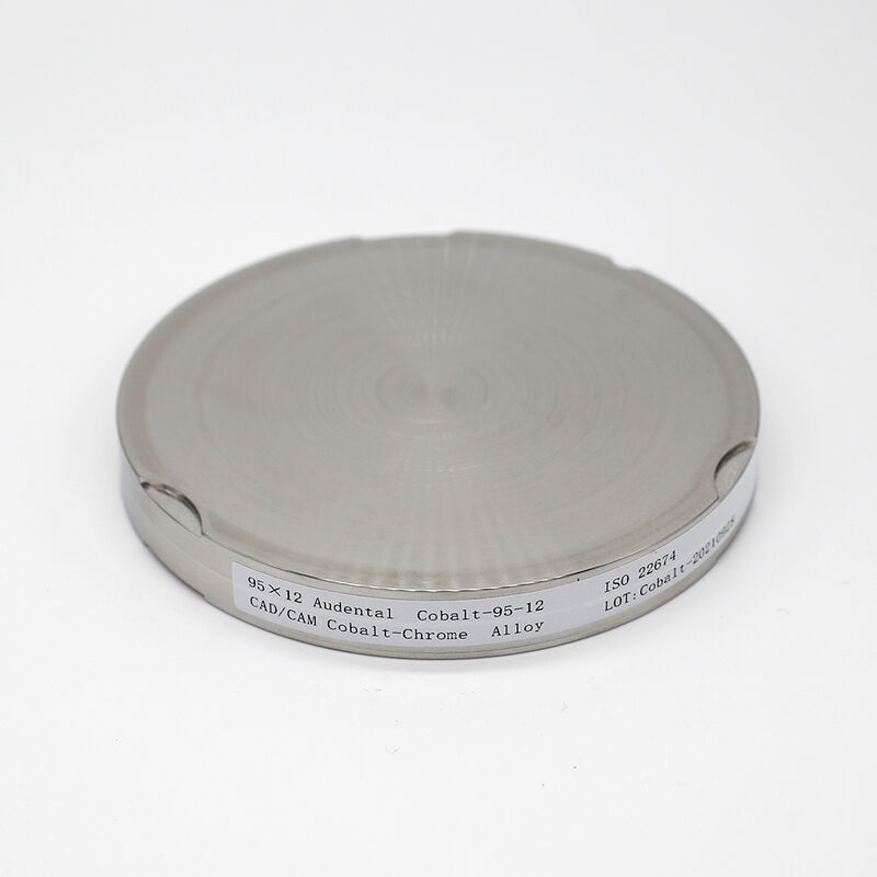 Disque en alliage de cobalt chrome durable pour le fraisage dentaire offrant une résistance à la corrosion et des performances à haute résistance à la traction