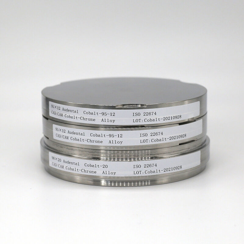 Disque en alliage de cobalt chrome durable pour le fraisage dentaire offrant une résistance à la corrosion et des performances à haute résistance à la traction