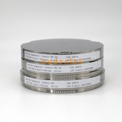 Disque de bloc audental CoCr Disque dentaire en alliage de chrome de cobalt pour système de fraisage CAD CAM
