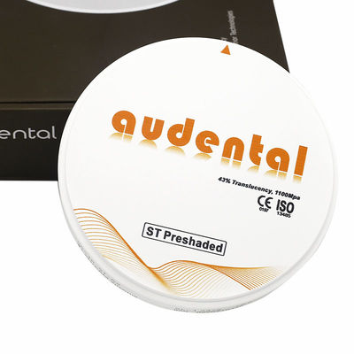 Bloc de zircone pré-teinté CAD CAM ST/DST Zircone haute translucidité 43% ISO