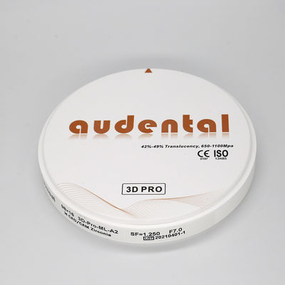 Blocs de zirconium audentaux de 98 mm haute résistance 650-1100Mpa Bloc de zirconium blanc pour laboratoire dentaire Système de fraisage CAD CAM