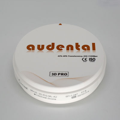 Densité dentaire après frittage 6,0 g/cm3 Radioactivité 0,1 Bq/g