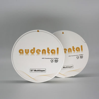 Bloc de zirconium multicouche lisse Vita 16 ST Avec 18 mm 43% de résistance à la flexion translucide