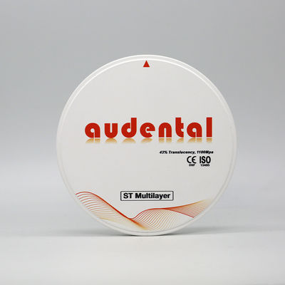Audental 98 ST Dental Zirconia Bloc 1100MPA 43% couleur translucide A1, A2, A3