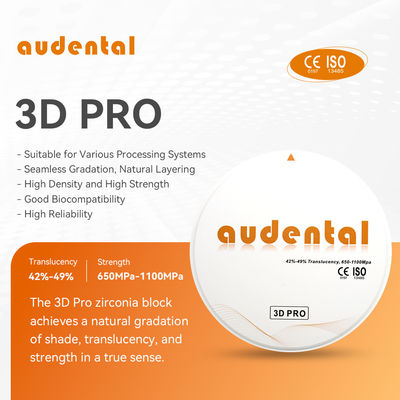 Matériau dentaire auditif 3d Pro Consommables Machinery Matériau Zirconia Blocs Laboratoire dentaire