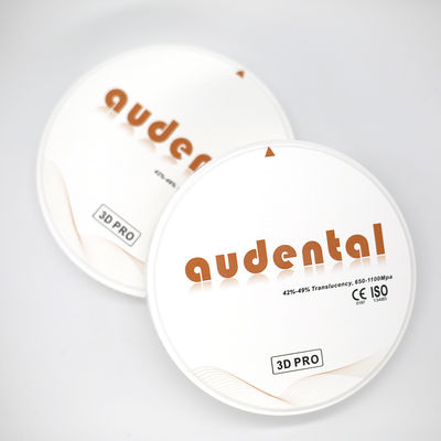 Matériaux dentaires audentaux Bloc de zirconium multicouche à haute résistance et à 49% de translucide