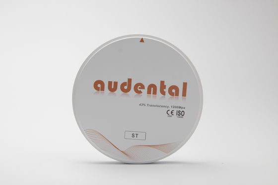 Audental ST Blocs de zirconium pour les restaurations dentaires à pleine voûte Disque blanc vide Fraisage du matériel de laboratoire CAD/CAM D forme 95 mm