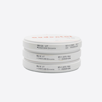 Disque en zircone dentaire blanc UT/DUT 600Mpa 49% de translucidité, bloc de zircone dentaire
