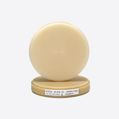 Matériau de fraisage de laboratoire dentaire Bloc de PMMA rose-A2 pour les prothèses dentaires complètes 98 mm/95 mm Taille et forme