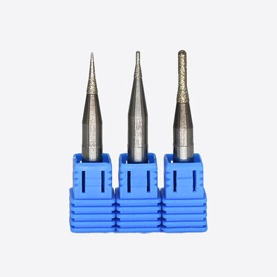Broyeur de zirconium Bur outil de broyage revêtu de diamant optimisé pour le broyage de céramiques en verre de zirconium PMMA et de cire avec finition de surface